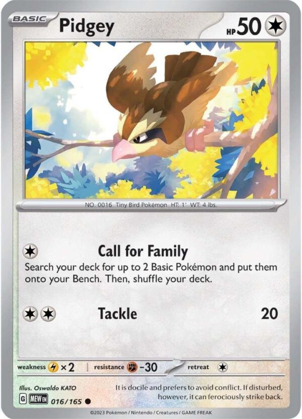 Pidgey - 016/165 - 151 MEW English