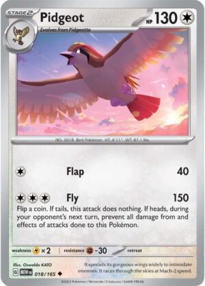Pidgeot - 018/165 - 151 MEW English