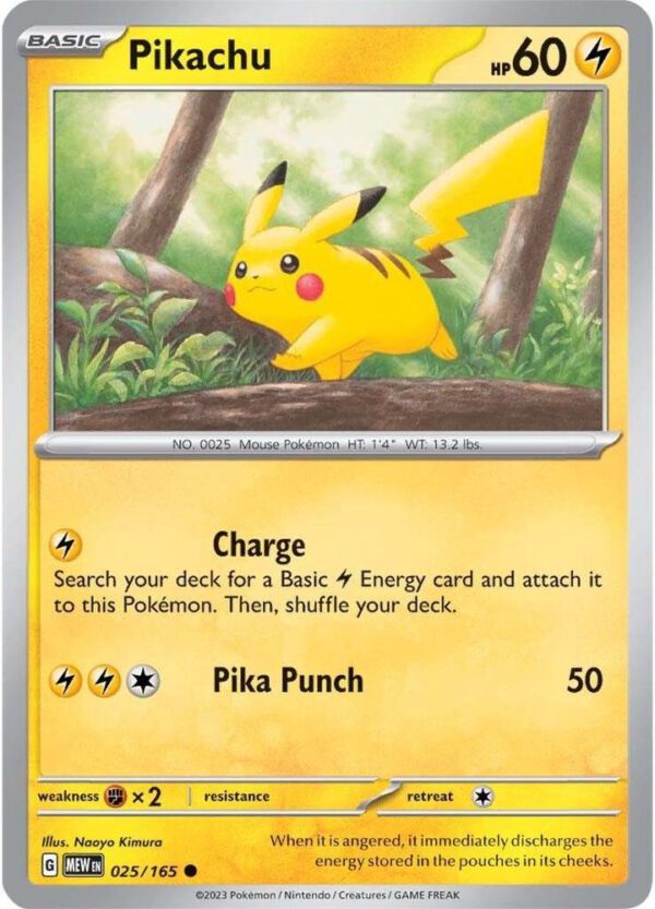 Pikachu - 025/165 - 151 MEW English