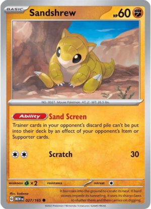 Sandshrew - 027/165 - 151 MEW English