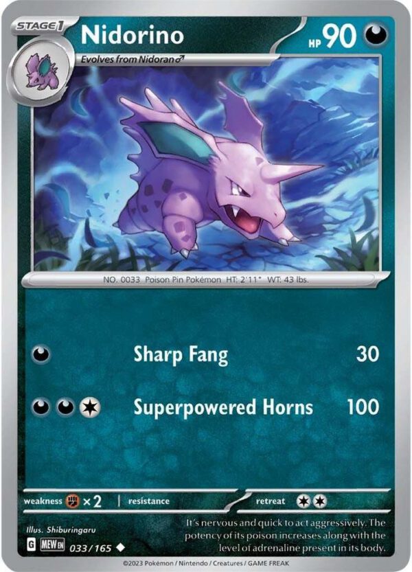 Nidorino - 033/165 - 151 MEW English