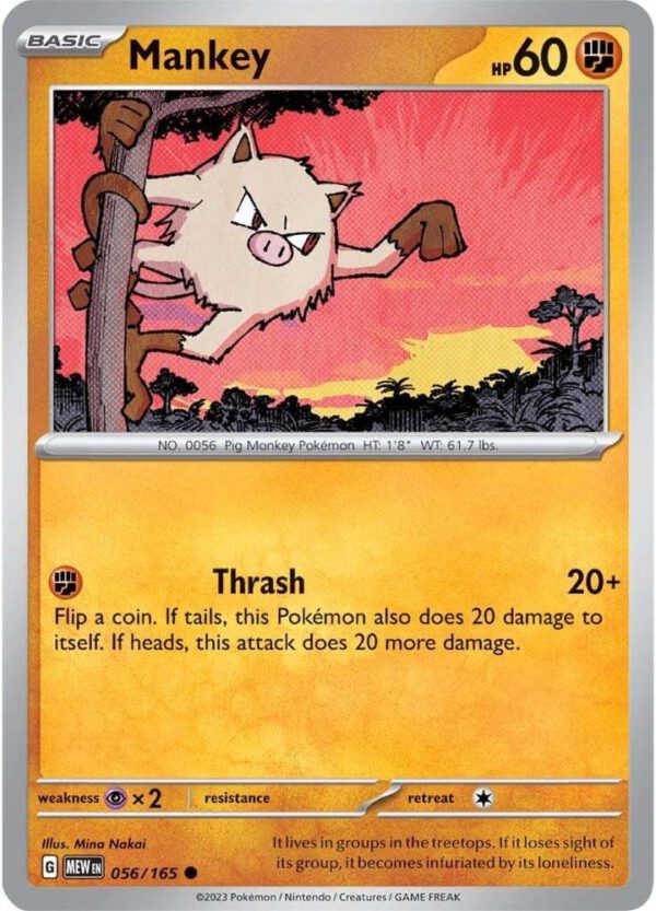 Mankey - 056/165 - 151 MEW English