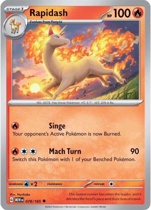 Rapidash - 078/165 - 151 MEW English