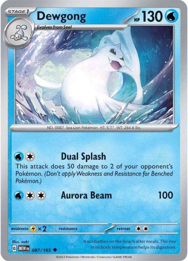 Dewgong - 087/165 - 151 MEW English