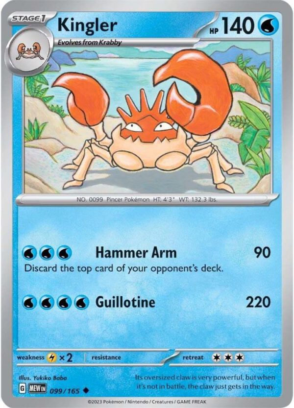Kingler - 099/165 - 151 MEW English