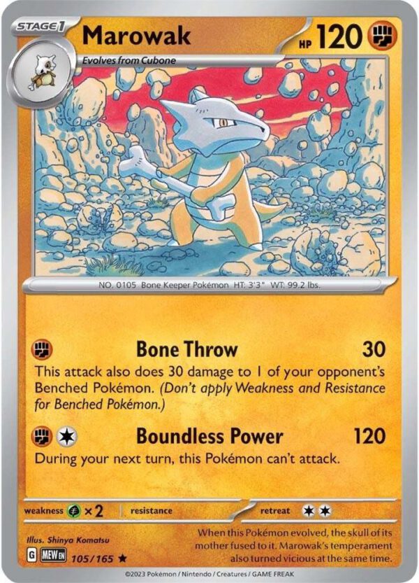 Marowak - 105/165 - 151 MEW English