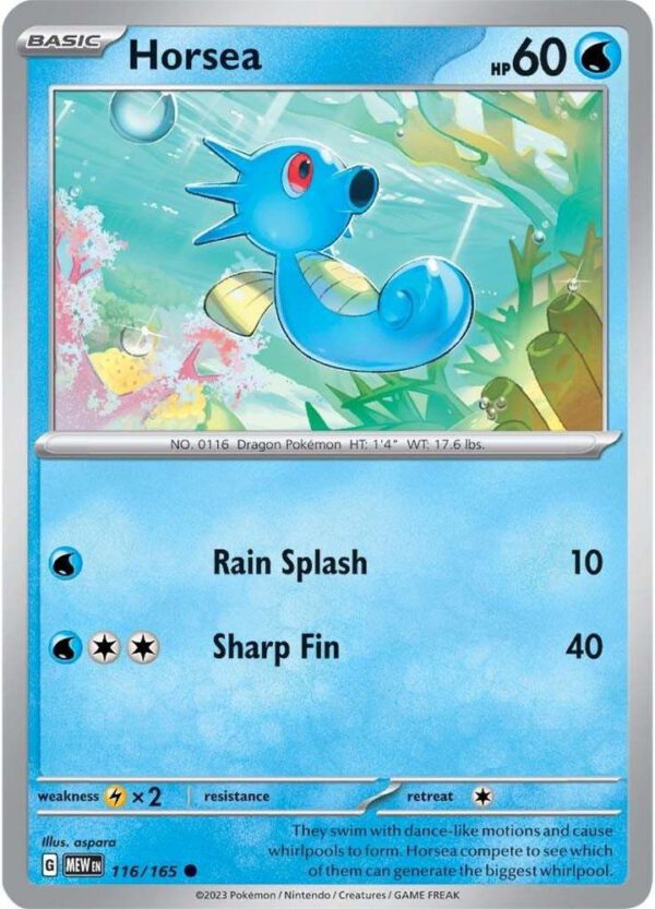 Horsea - 116/165 - 151 MEW English