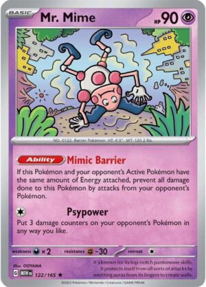 Mr. Mime - 122/165 - 151 MEW English