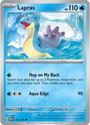 Lapras - 131/165 - 151 MEW English