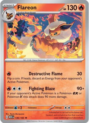 Flareon - 136/165 - 151 MEW English