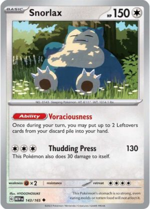 Snorlax - 143/165 - 151 MEW English